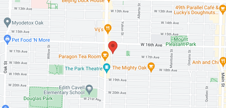 map of 481 W 17TH AVENUE